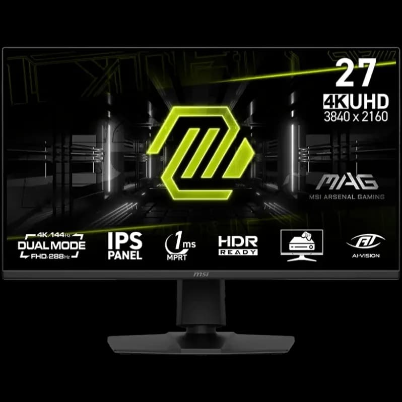 MSI MAG 275UPD E14 27" UHD Dual Mode (144hz & 288hz) IPS Monitor - view 1 of 1