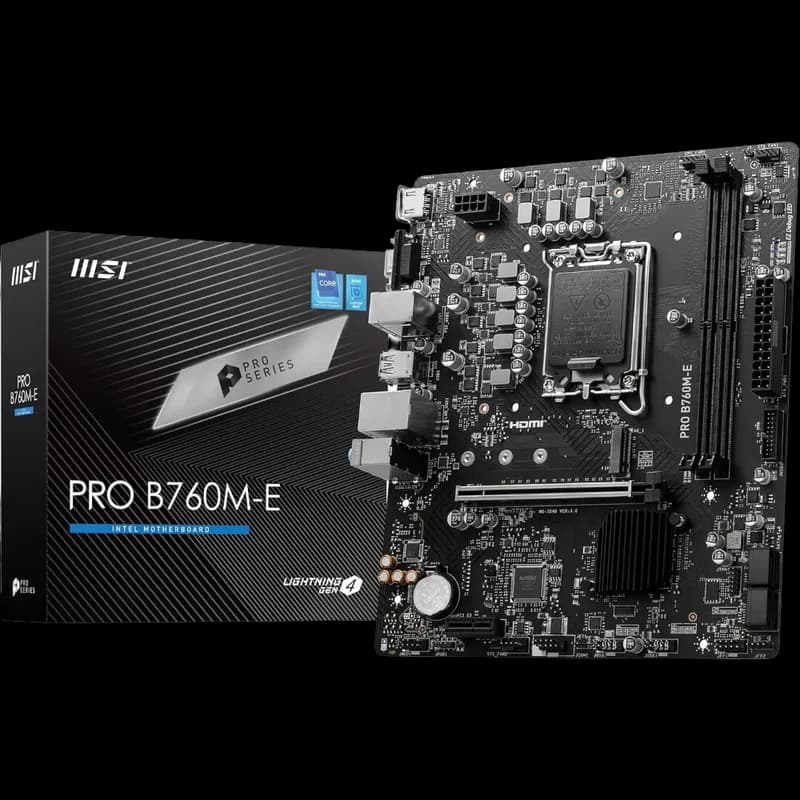 MSI PRO B760M-E DDR5 Motherboard - view 1 of 1