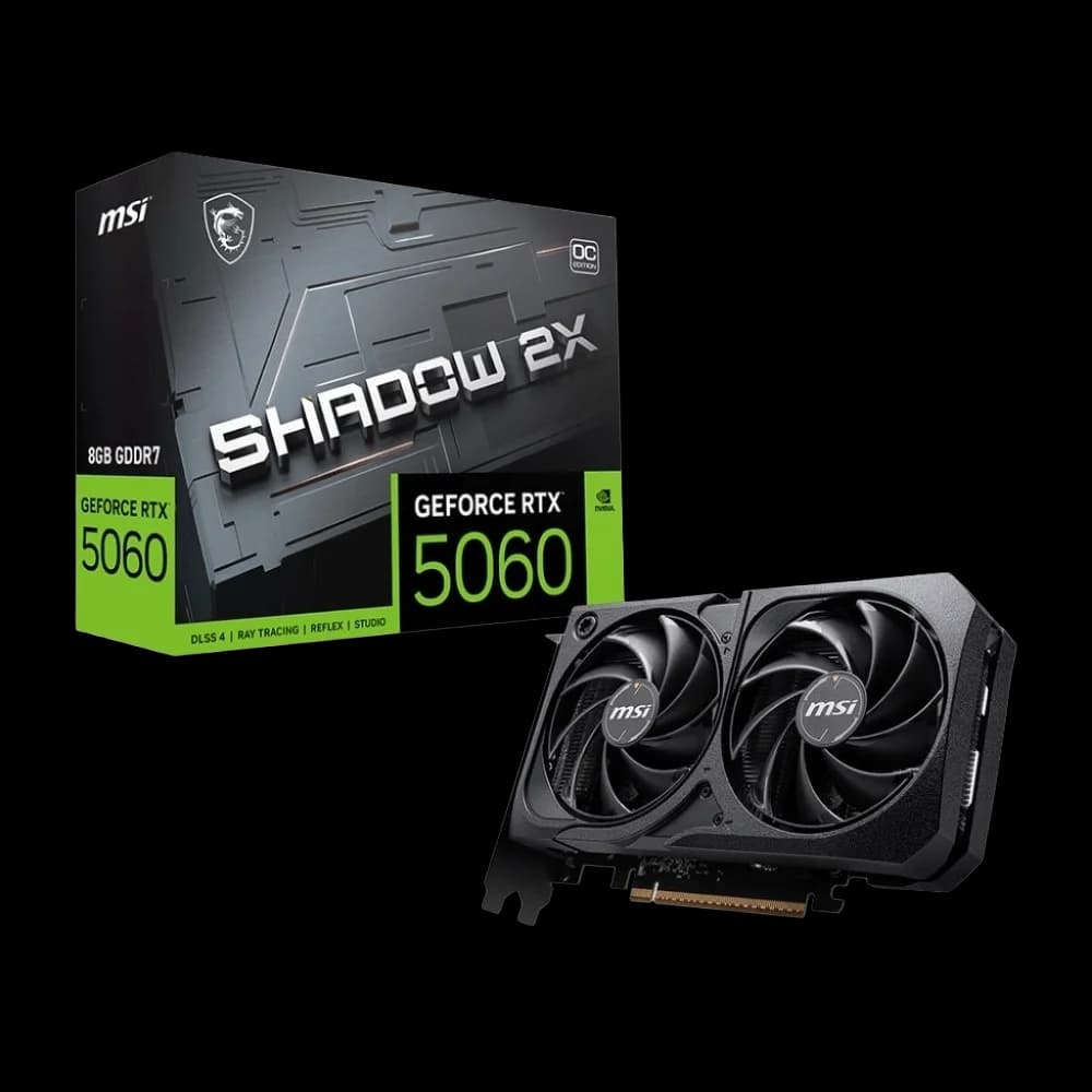 MSI SHADOW GeForce RTX 5060 8GB 2X OC Graphic Card - view 1 of 1