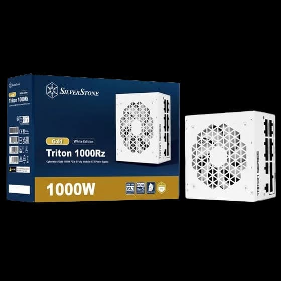 SilverStone Triton 1000Rz 80 PLUS GOLD 1000W ATX 3.1 PSU - White - view 1 of 1